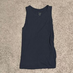 A New Day Ribbed High Neck Tank Top Navy Women's XL